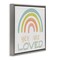 Stupell Industries You Are Loved Rainbow Framed Floater Canvas Wall Art Design by Carrie Cantwell